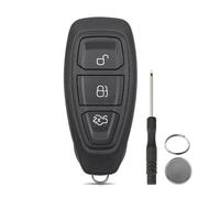 Coque de clé 3 boutons pour Ford Fiesta Focus Kuga Grand S-Max C-Max Galaxy Monde avec lame vierge tournevis batterie CR2032
