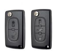 Coque de Clé à Distance pour Peugeot 207, 307, 308, 407, 607, 807, Citroën C2, C3, C4, C5, C6, Xsara, Berlingo, Modèle HU83 VA2 (2 Boutons, CEO523, HU83)