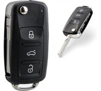 Coque de clé à rabat à 3 boutons pour Volkswagen VW Golf Seat Ibiza Volkswagen Polo VW Transporter T4 T5 T6 avec lame vierge
