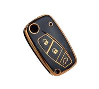 Coque de clé à Rabat en TPU à 3 Boutons Compatible avec Fiat 500 Panda Stilo Punto Grande Punto Bravo Doblo Ducato