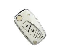 Coque de clé à Rabat en TPU à 3 Boutons Compatible avec Fiat 500 Panda Stilo Punto Grande Punto Bravo Doblo Ducato