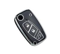 Coque de clé à Rabat en TPU à 3 Boutons Compatible avec Fiat 500 Panda Stilo Punto Grande Punto Bravo Doblo Ducato