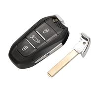 Coque de clé Adaptable pour Peugeot 308,2008,3008, 508,5008,Expert ou pour Citroen C3,C4, C5, DS5, DS7,Jumpy.... - 3 Boutons Coffre (Style Citroen, HU83)