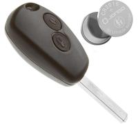 Coque De Clé Avec Lame Compatible Avec Renault Clio,Kangoo,Master,Modus,Twingo & WindAvec Pile Maxell Cr2016Boitier Clef Plip Voiture Utilitaire Télécommande 2 Boutons