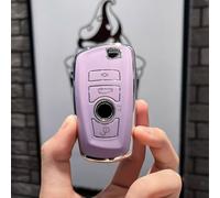 Coque de clé BMW en TPU pour voitures, protection complète pour les modèles de série y compris 1, 3, 5 et SUV comme X6 (violet)