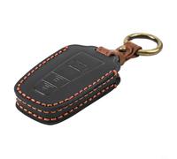 Coque de clé de luxe en cuir pour Toyota 4RUNNER, Highlander, Camry, RAV4, CHR élégante et fonctionnelle (noir)