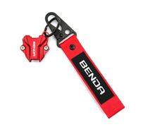 Coque De Clé De Moto CNC en Métal Solide pour Benda Chinchilla 350 500 Rock250 Napoleon250 Accessoires pour Motos CNC Étui pour Clés Housse De Protection Et Anneau Porte-clés Brodé(AA-4)