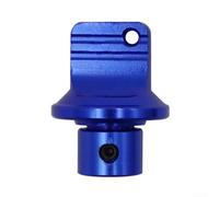 Coque de clé de moto hexagonale pentagonale en alliage d'aluminium compatible avec la plupart des clés de moto - Bleu, rouge, or, violet, noir (bleu)