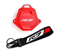 coque de clé de moto Pour R7 YZF R7 2022 YZF-R7 YZFR7 2023Accessoires De Moto CNC Housse De Clé Capuchon Coque De Clé Porte-clés Porte-clés(1Set-Red)