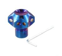 Coque de clé de moto usinée CNC à partir d'alliage d'aluminium - Finition anodisée bleue brûlée - Tête de clé sans embryon