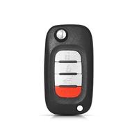 Coque De Clé De Voiture 3/4 Boutons Pliable pour Mercedes pour Benz pour Smart pour Fortwo 453 pour Forfour 2015 2016 2017(4 Buttons)