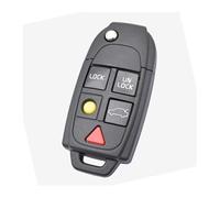 Coque De Clé De Voiture 5 Boutons Rabattable Et Pliable pour Volvo S60 S80 V70 XC70 XC90 Kit De Lame Vierge