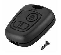 Coque de clé de voiture à 2 boutons de rechange avec lame et sans logo pour Citroën C1 C2 C3 C5 (Noir)