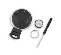 Coque de clé de voiture à 3 boutons pour BMW Mini Cooper 2007-2014 avec batterie rechargeable VL2020 et porte-clés tournevis