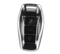 Coque de clé de voiture compatible avec JAC SOL E10X, QX, X7, X8, E50, X6, A5, E40X, X4 - Noir
