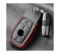 Coque De Clé De Voiture en Cuir Style Fibre De Carbone pour Mercedes pour Benz Classe A B C E GLS GLA GLK GLC CLS CLA AMG W204 W205 W212 W463 W176(Style B)