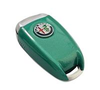 Coque de clé de Voiture en Fibre de Carbone et ABS avec Logo 3D, Vert A, Logo de Couleur