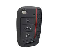 Coque de clé de voiture en silicone à 3 boutons pour VW Golf 7 Polo Skoda Tiguann Seat Leon Cupra Ibiza Ateca Arona Octavia Superb