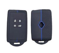 Coque de clé de voiture en silicone pour Dacia Renault Clio, Megane, Koleos, Kadjar, Kangoo, Twingo, Talisman, Captur, Espace, Duster (Bleu)