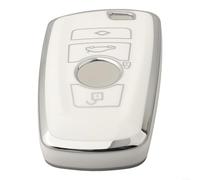 Coque de clé de voiture en TPU compatible avec BMW Série 1, 3, 5, 7, X1, X3, X4, X6, F10, F20, F30 (blanc)