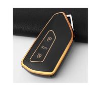 Coque De Clé De Voiture en TPU pour VW pour Golf 8 MK8 GTI GTD R ID.3 ID.4 2020 pour Cupra(Black Gold)