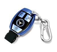 Coque de clé de voiture en TPU souple pour Mercedes Benz CLS CLA GL R SLK AMG A B C S Class Accessoires (bleu)
