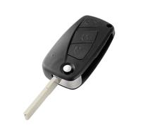 Coque de clé de Voiture Pliable 2/3 Boutons for 500 Punto Stilo Ducato Panda Doblo Bravo, Lame Non coupée(3 Buttons Black)