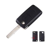 Coque de clé de Voiture Pliable Peugeot 207 307 308 407 607 807 pour Citroen C2 C3 C4 C5 C6 2 Boutons 3 Boutons (VA2 523, 2B)