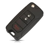 Coque De Clé De Voiture Pliable SIP22 2/3/4 Boutons pour Jeep pour Wrangler pour Renegade 2015 2016 2017 2018 JHVVBFWF(3 Buttons P)