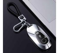Coque de Clé de Voiture pour Benz EQE V295 2023 2024, Portable Voiture Clé Protection Étui Telécommande Clé Protecteur Accessoires,Normal-D Silver