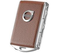 Coque de clé de Voiture pour Volvo XC90, XC60, XC40, S60, S90, V90, Cadre en Alliage de Zinc, Surface en Cuir