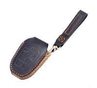 Coque de clé en cuir résistant aux chocs compatible avec Ssang Yong 2020 G4 pour Rexton avec position précise des boutons et protection contre les chutes (noir)