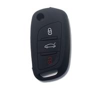 Coque de clé en silicone pour télécommande de voiture, différentes couleurs Noir
