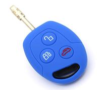 Coque de clé FF pour clé 3 boutons Auto Silicone Cover de Finest Folia bleu
