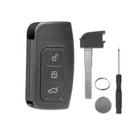 Coque de clé intelligente à 3 boutons pour Ford Focus Kuga entrée sans clé télécommande avec tournevis batterie CR2032