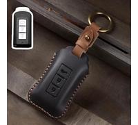 Coque de clé intelligente de voiture - Accessoire pour télécommande sans clé - Pour Mitsubishi L200 ASX Outlander Eclipse Cross Pajero (Noir-1)