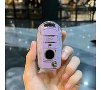 Coque de clé intelligente de voiture - Accessoires pour télécommande sans clé - Pour Fiat Tipo Toro Nuovo Freedom 500X Doblo Argo (Violet)