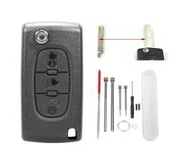 Coque de clé pliante à 3 boutons pour Peugeot 207 307 308 407 607 807 Citroën C1 C2 C3 C4 C5 C6 avec outils pour enlever les broches