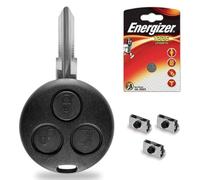 Coque de Clé Plip Boitier pour Télécommande Smart Roadster ✚ 3 Switch ✚ 1 Pile CR1225 Energizer - Kit iRace Keys®