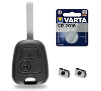 Coque de Clé Plip Boitier Télécommande Peugeot 207 107 307 SW 407 308 + Switch et 1 Pile CR2016 - Kit iRace Keys®
