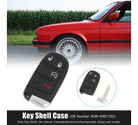 Coque de clé pour Dodge Renegade Plip Télécommande 4 Boutons avec Lame M3N-40821302 Boîte Rechange