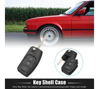 Coque de clé pour Ford Focus Fiesta Kuga Galaxy C-Max Plip Télécommande 3 Boutons avec Lame Boîte Rechange