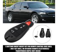 Coque de clé pour Jeep Grand Cherokee 2008-2013 Télécommande 5 Boutons Coquille avec Lame Rechange