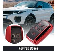 Coque de Clé pour Land Rover pour Jaguar Couvercle 5 Bouton Télécommande Porte-Clé Étui Remplacement Rouge