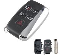 Coque de Clé Rechange Télécommande de 5 Boutons,Boitier Clef Télécommande Etui pour Land R0ver Discovery 4 Freelander Range R0ver