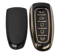 Coque de clé souple en TPU compatible avec Ford pour Edge Explorer Focus Fusion Escape pour Taurus 2011-2019, noir