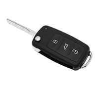 Coque de clé télécommande de voiture à 3 boutons 5K0837202AD compatible avec VW Caddy Transporter T5 433 MHz