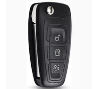 Coque de clé télécommande de voiture à 3 boutons pour Ford Transit, Focus, Fiesta, Mondeo, Connect Custom Tourneo, Galaxy Kuga MK8, coque de clé de rechange (lame non coupée 101)
