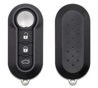 Coque de clé télécommande Fiat 500 Grande Punto Evo Bravo Panda 500L Lancia Y YPSILON MUSA Delta coque télécommande complète non électronique noire