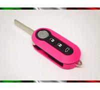 Coque de clé télécommande Fiat 500 Grande Punto Evo Bravo Panda 500L Lancia Y YPSILON MUSA Delta coque télécommande complète non électronique rose